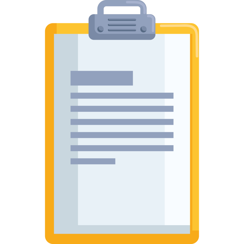 clipboard with paper document png