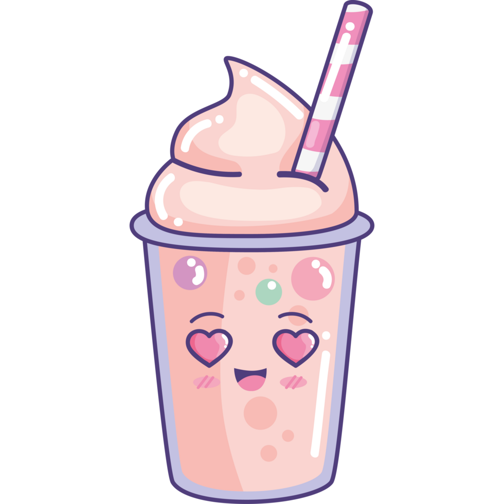 cute milkshake kawaii png