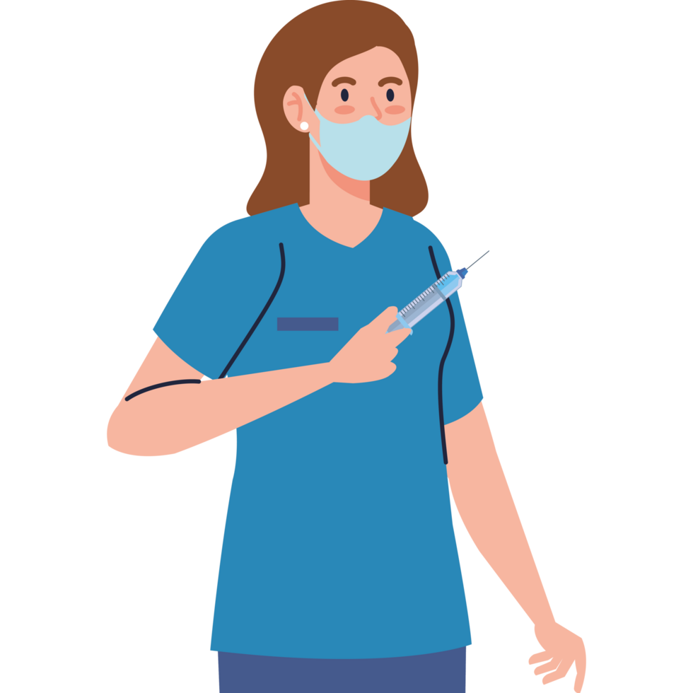 female doctor with syringe png