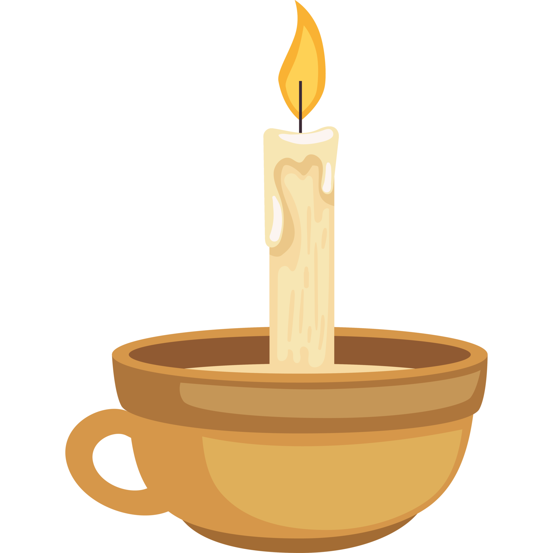 candle wax in golden cup 24095996 PNG