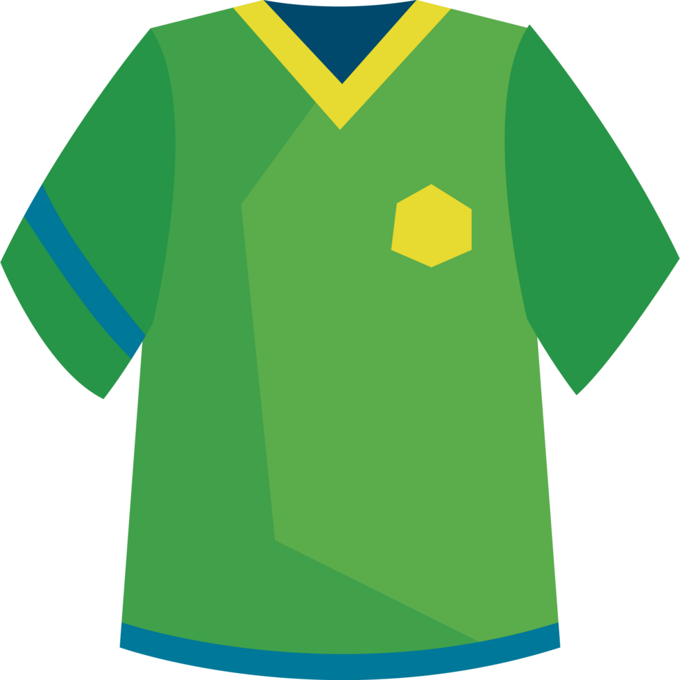 green sport uniform shirt png