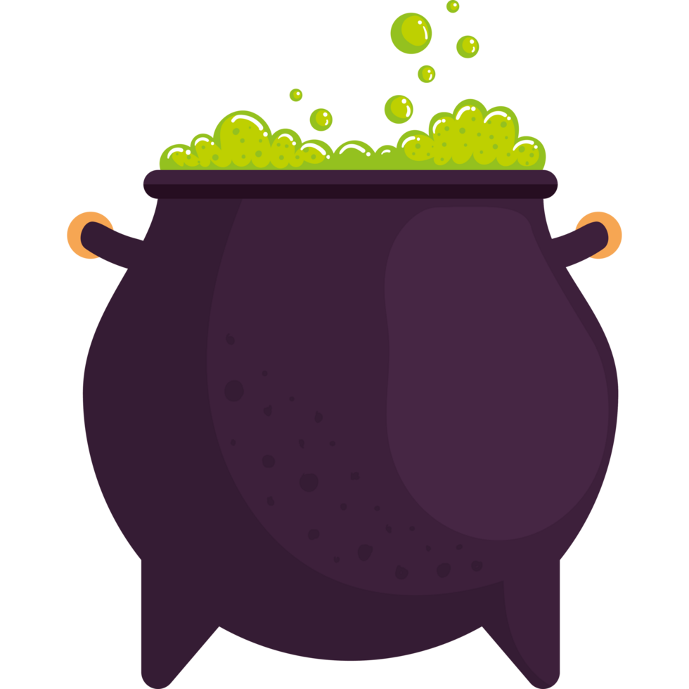 witch cauldron with potion png