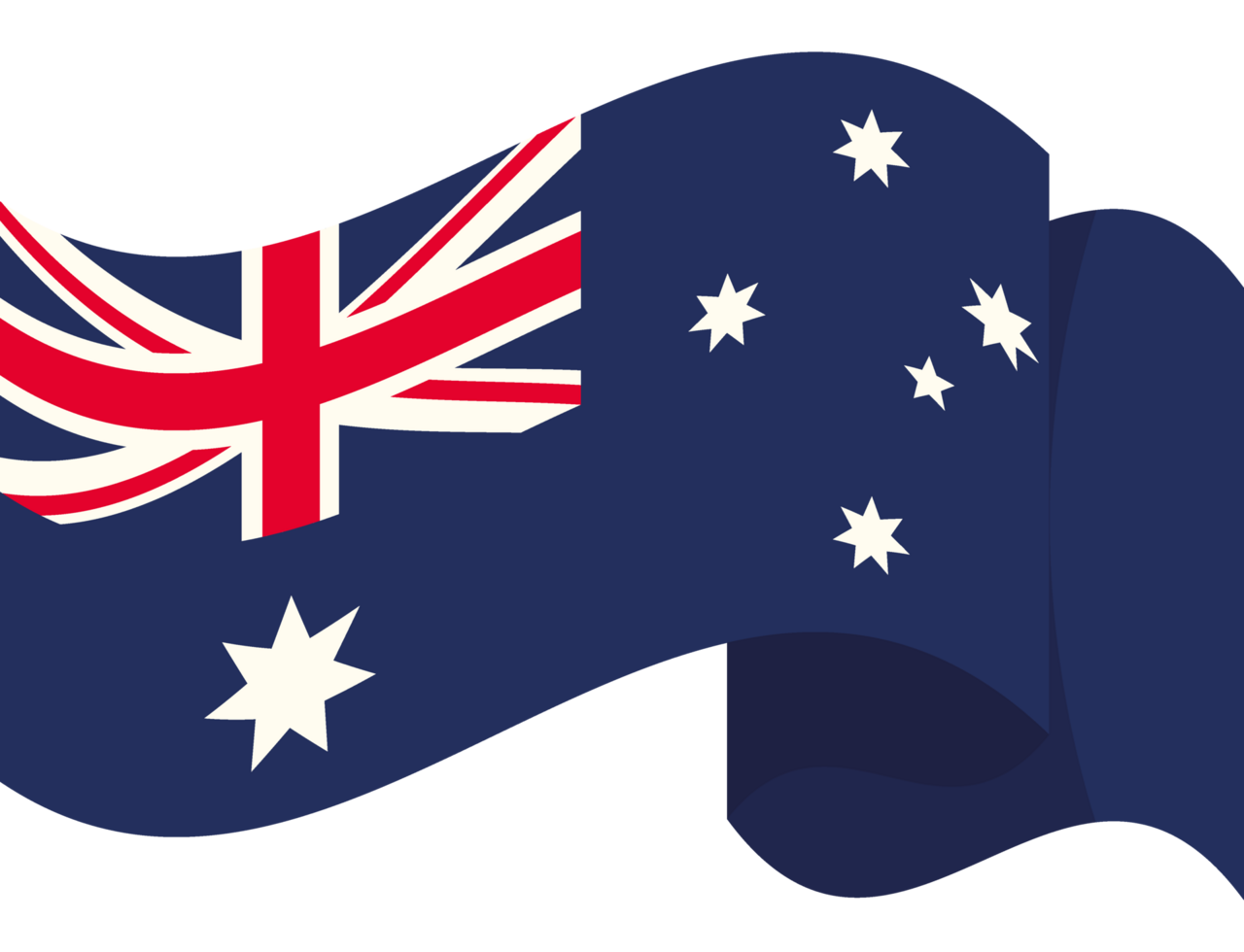 Australisch vlag golvend png