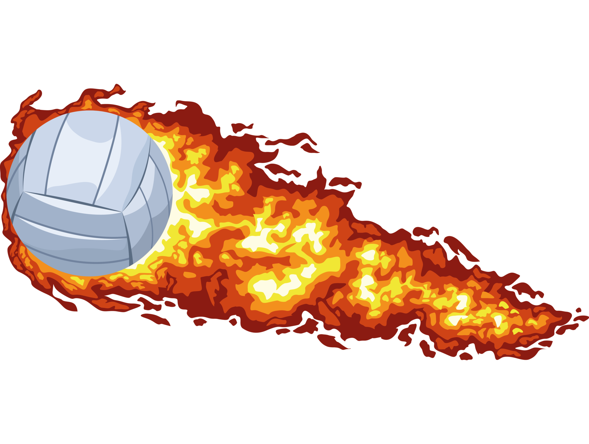 Volleyballball brennt 24096074 PNG