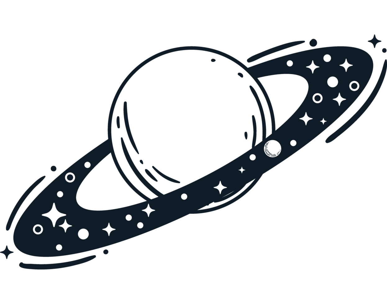 saturn planet surreal astrology png
