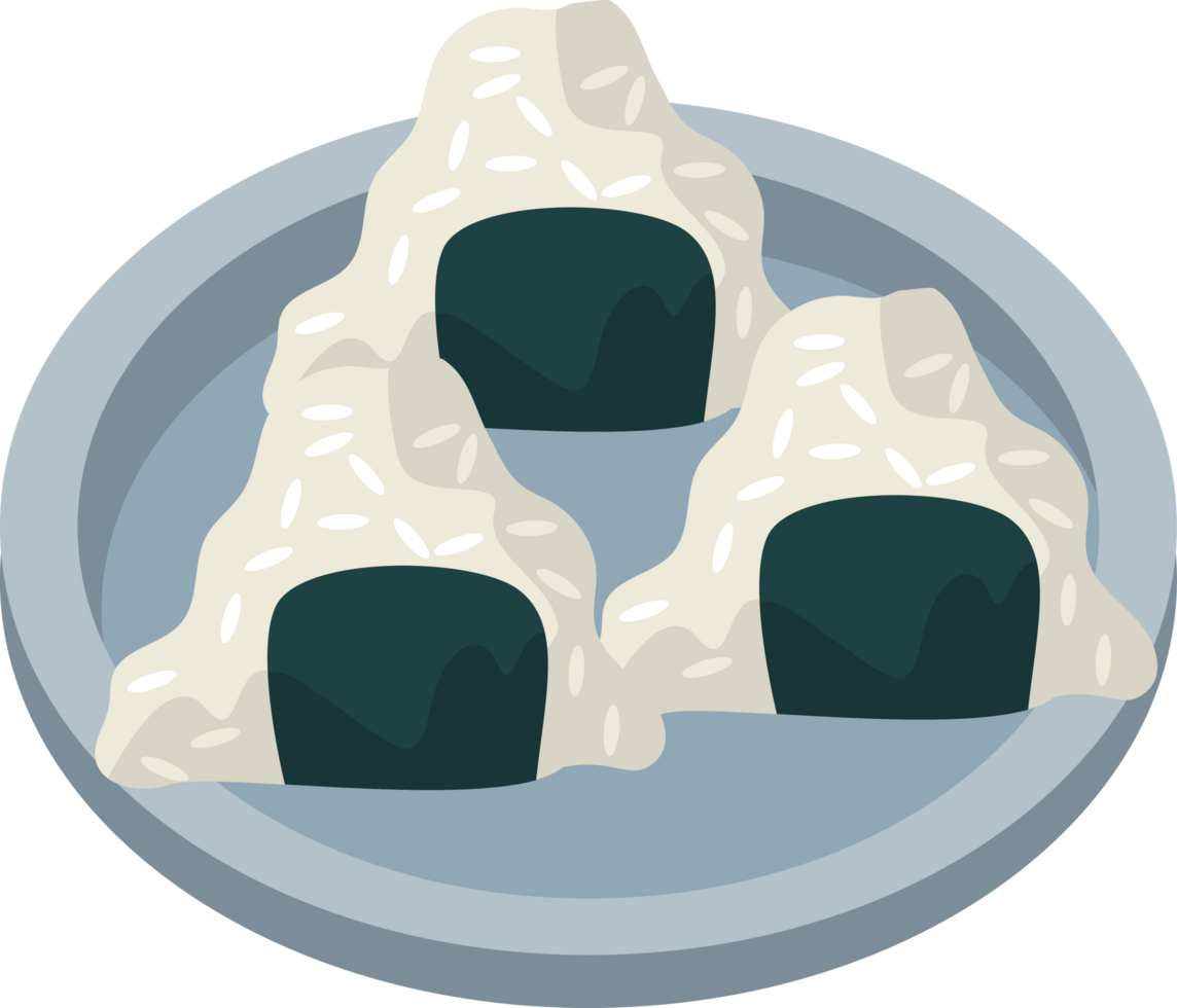 onigiri sushi in dish png