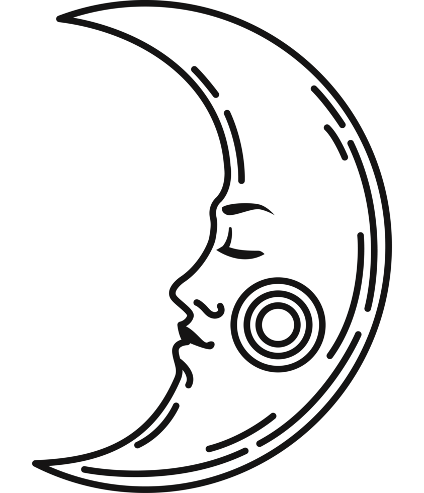 esoterico mezzaluna Luna png