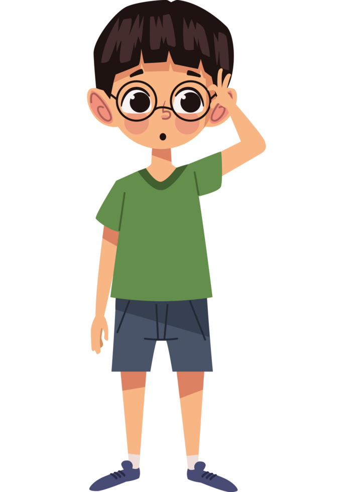 kleiner Junge mit Brille png