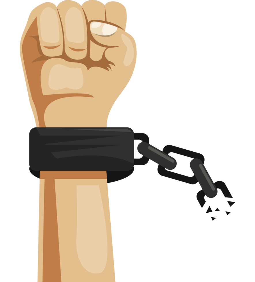 fist with chain breaking png
