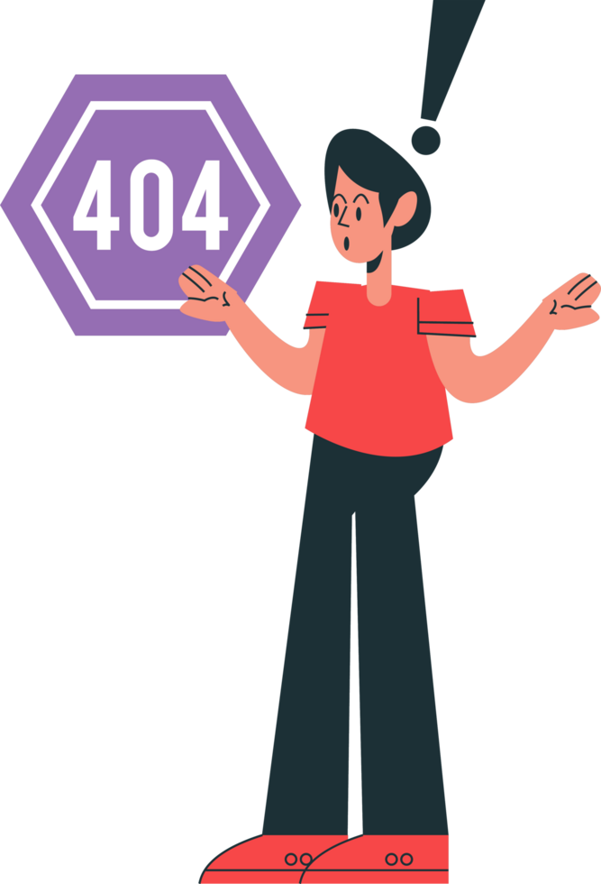 404 fout met Mens png