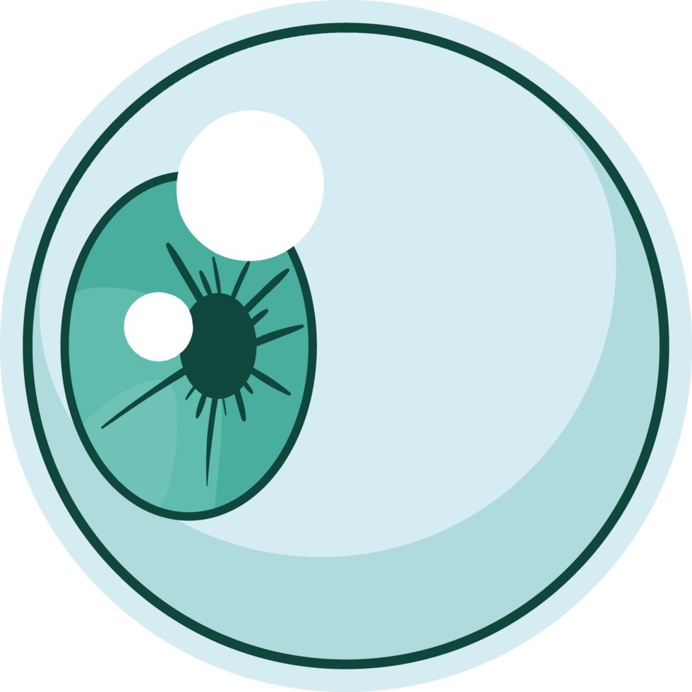 eye organ sticker retro png