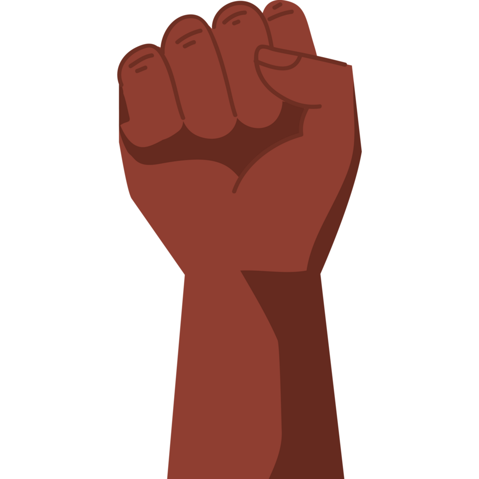 afro slaaf hand- vuist png