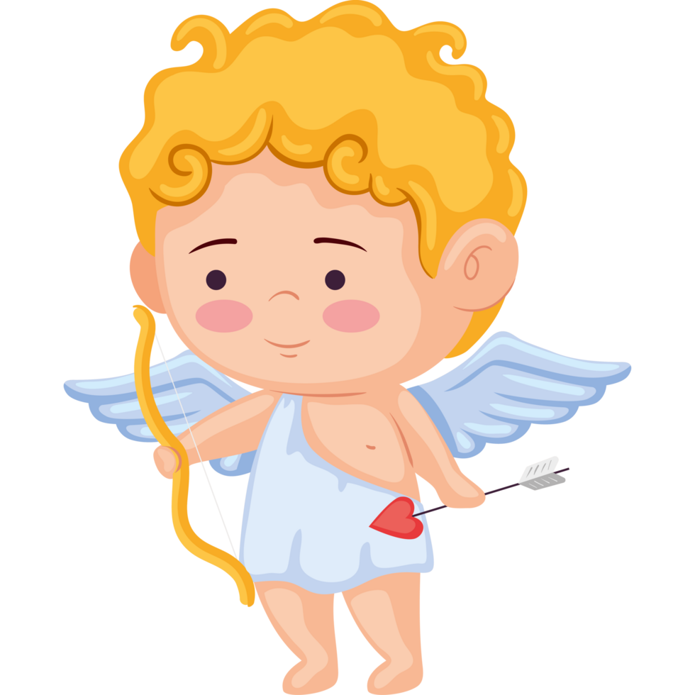 Cupido angelo con arco e freccia png