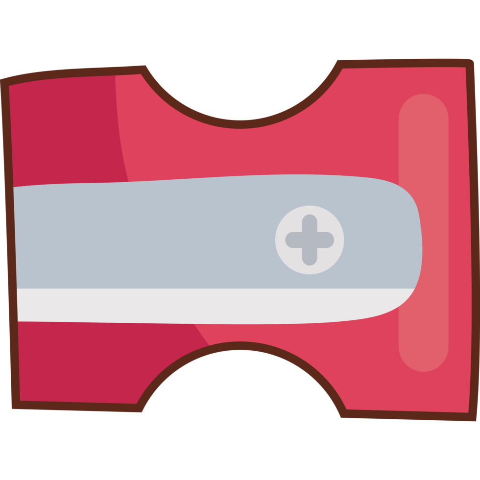 red sharpener school supply png