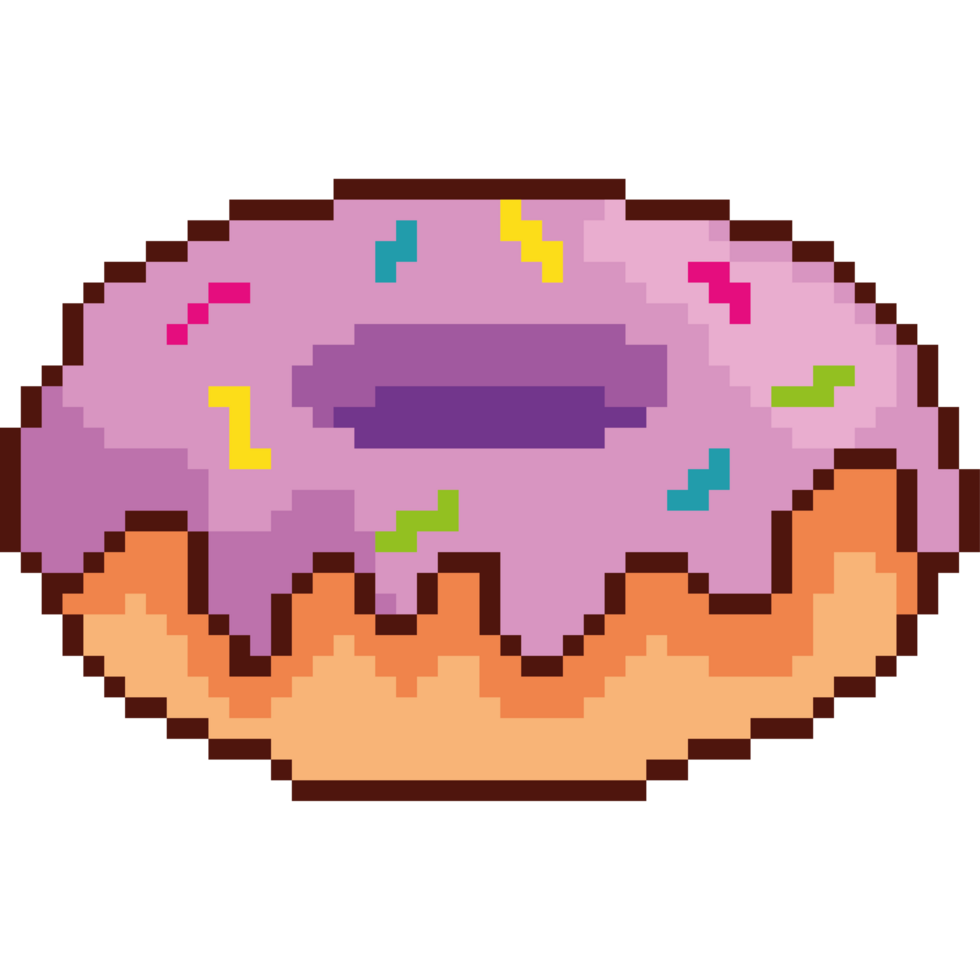 Purper zoet donut korrelig png