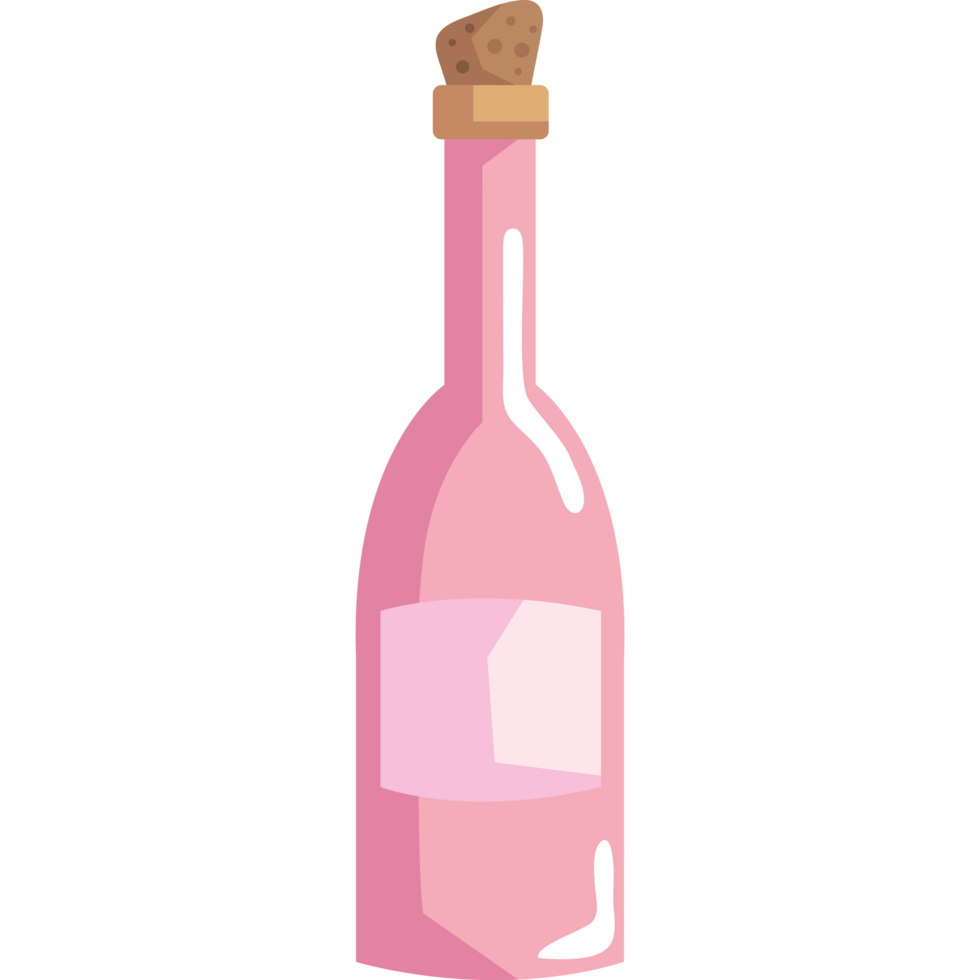 pink champagne drink bottle png