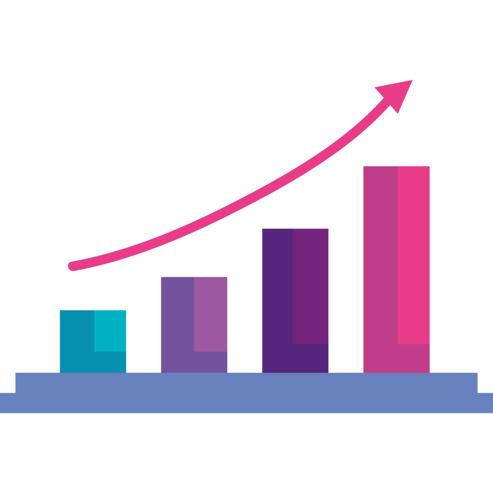 statistics bars infographic png