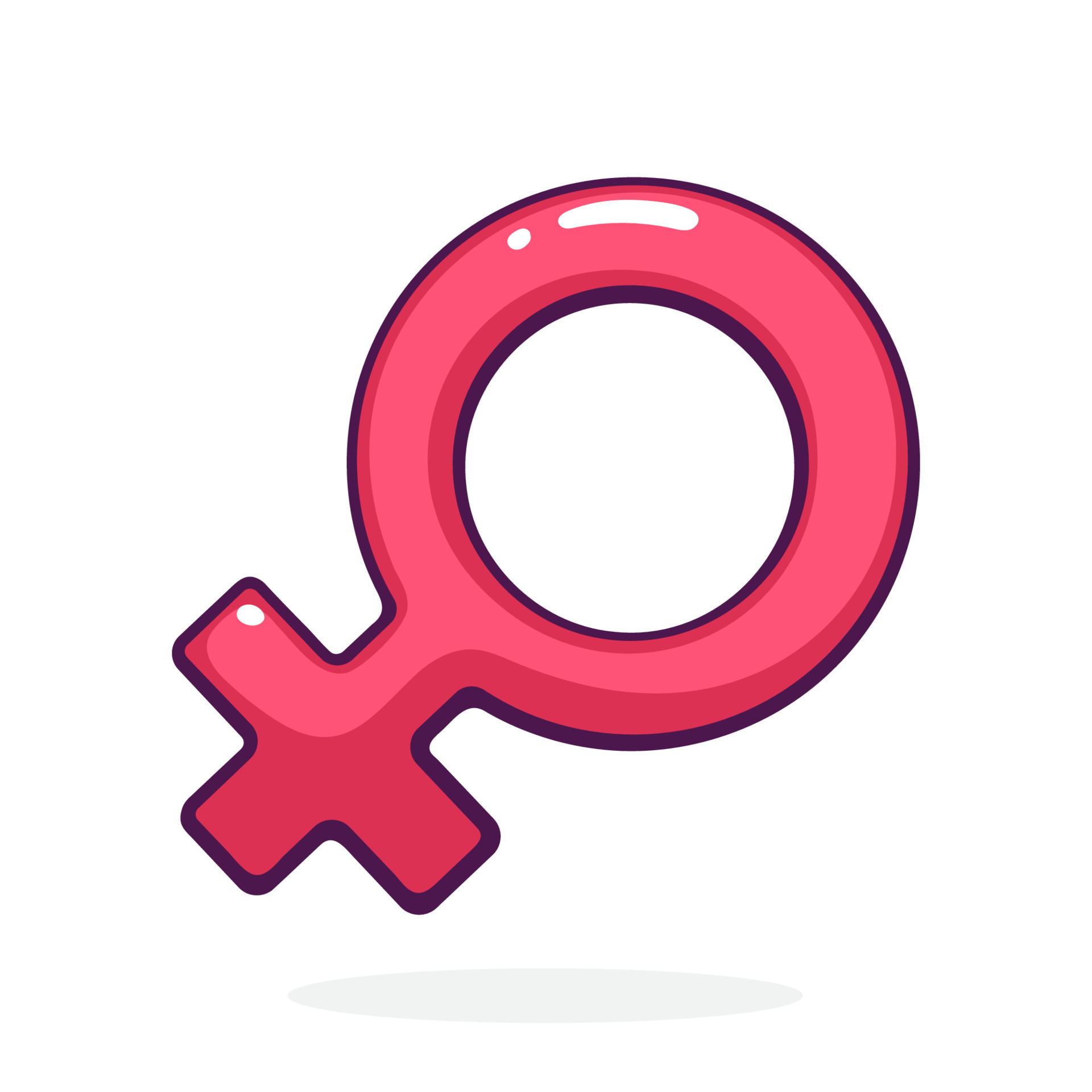 Cartoon illustration of female Venus symbol 24096434 Vector Art at Vecteezy