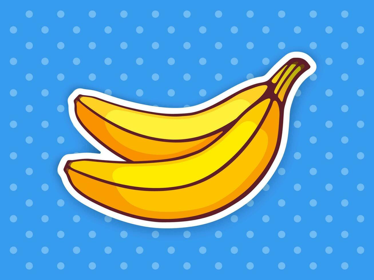 Sticker two bananas vector