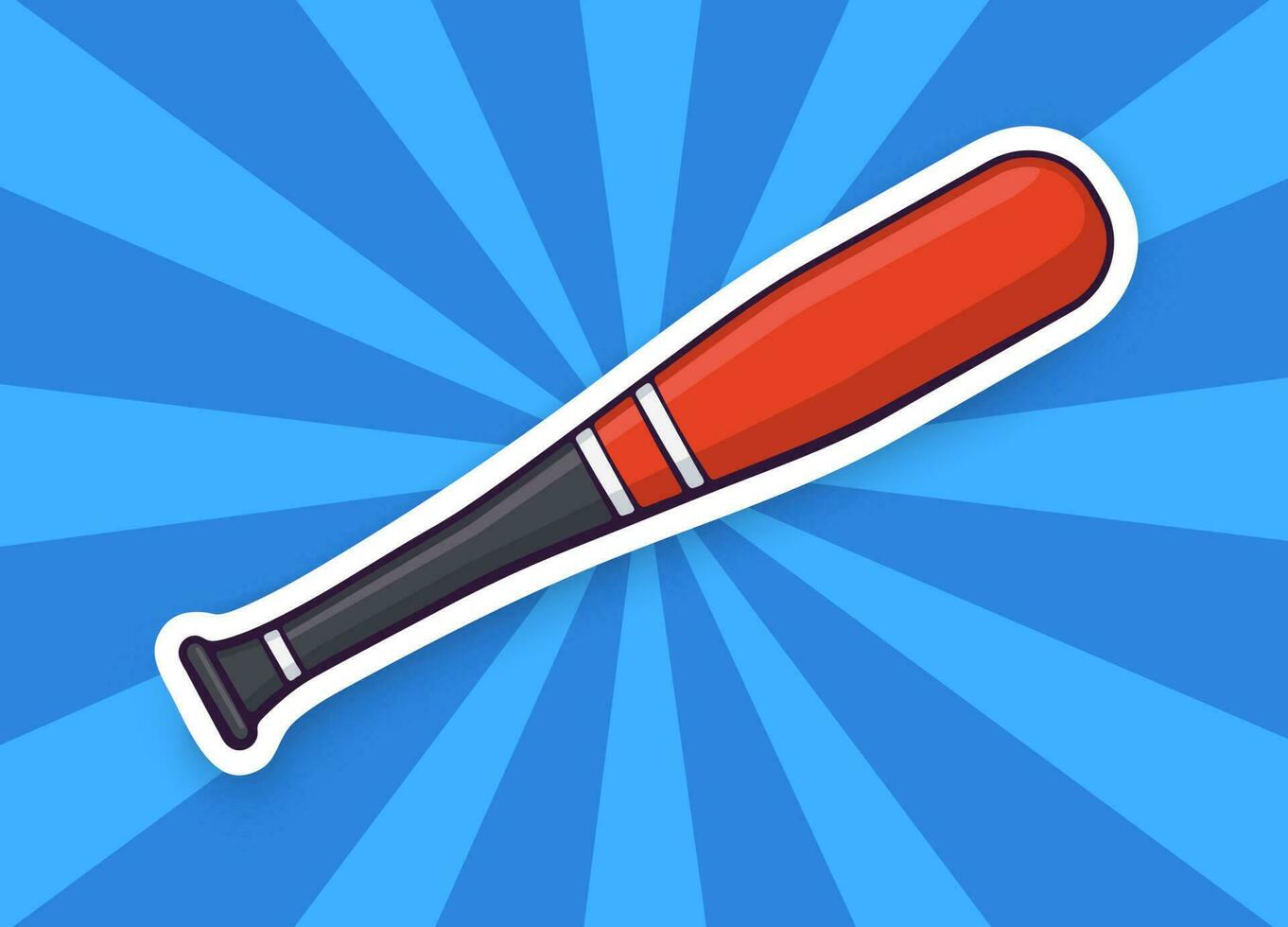 Sticker aluminum baseball bat vector