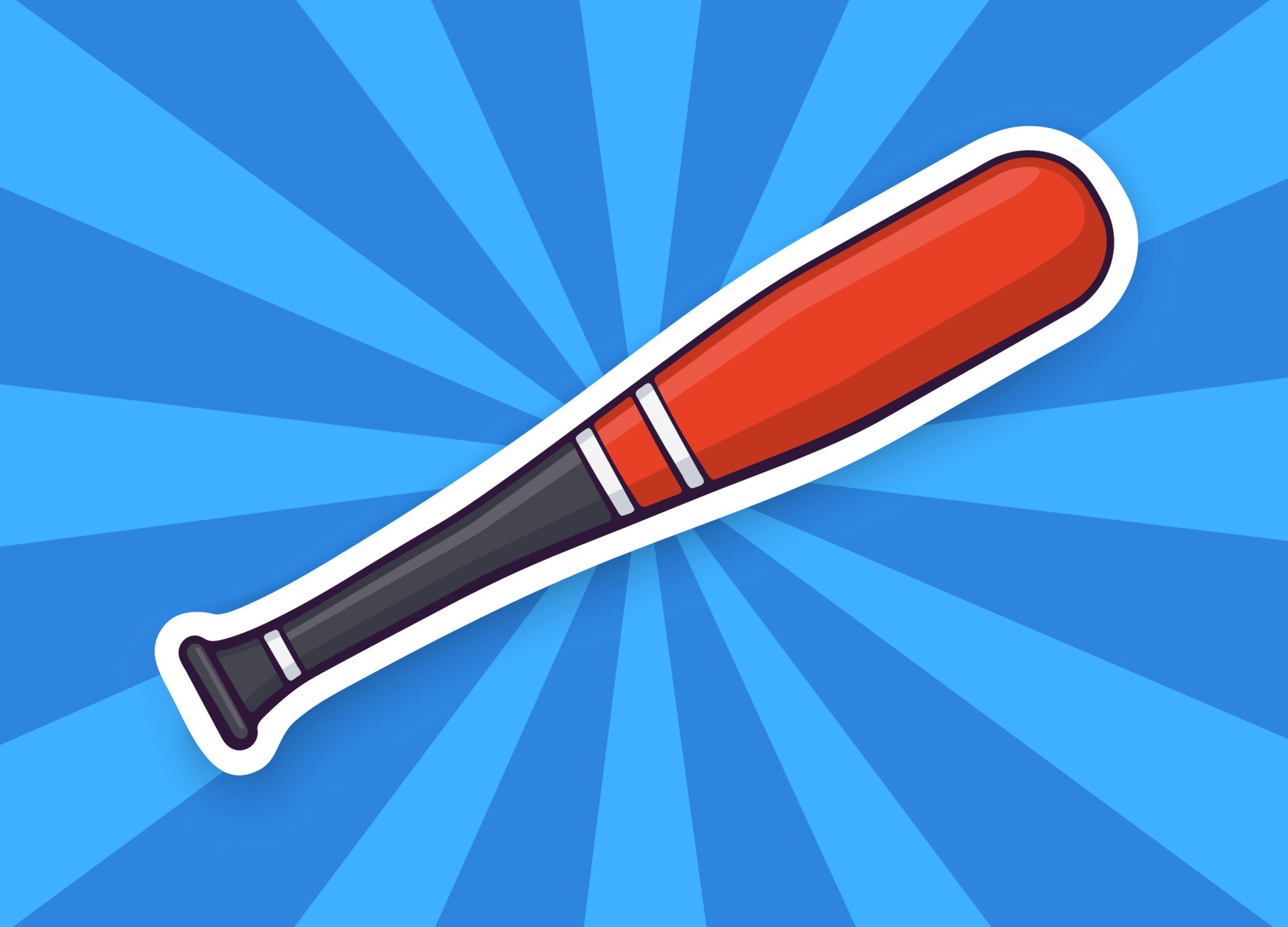 Sticker aluminum baseball bat 24096456 Vector Art at Vecteezy