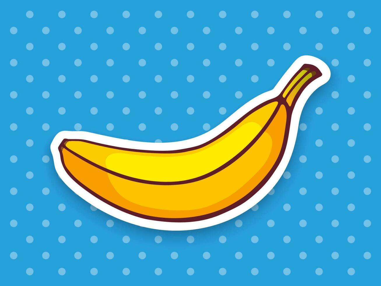 Sticker not peeled banana vector