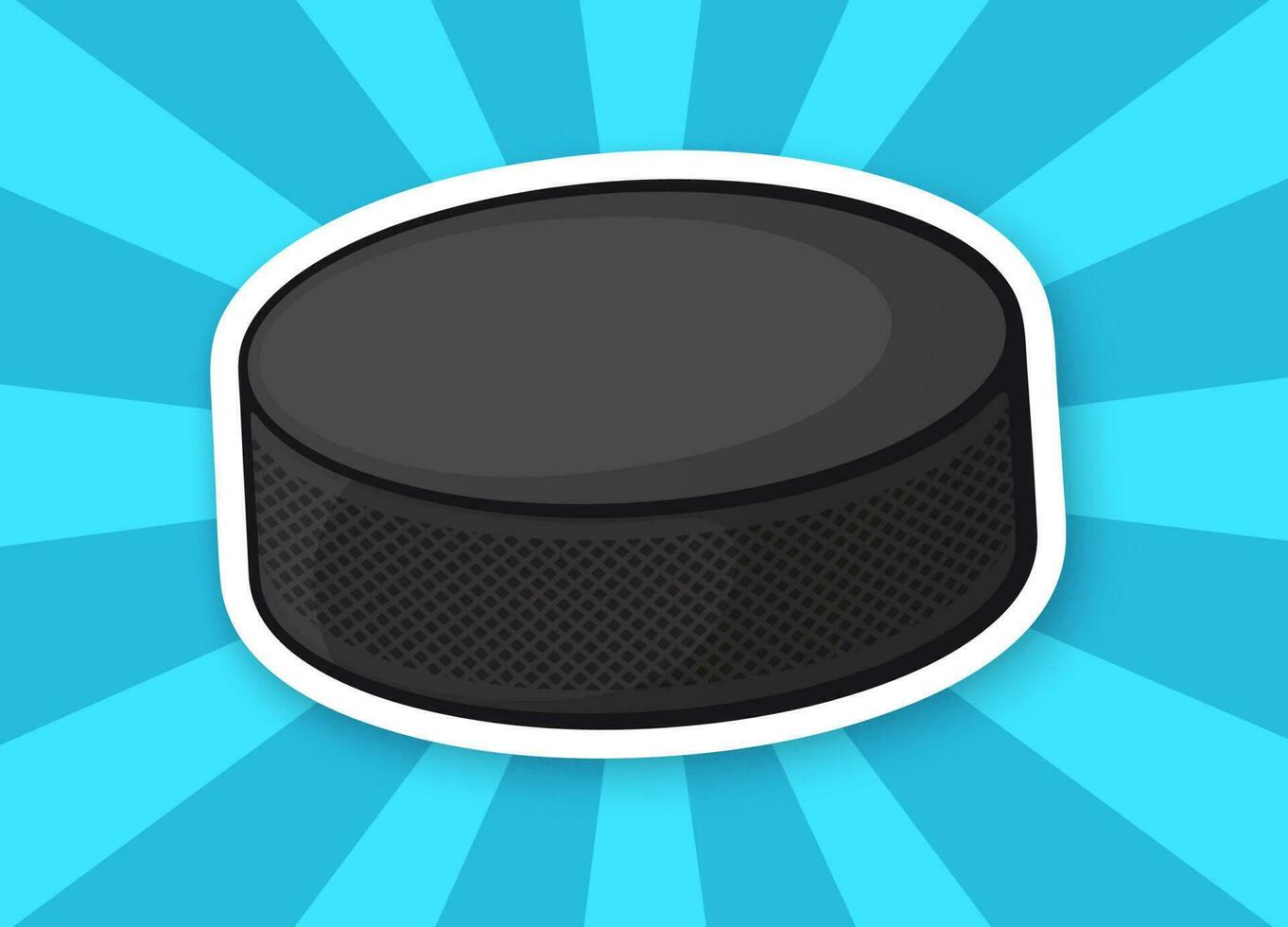 Sticker hockey puck vector