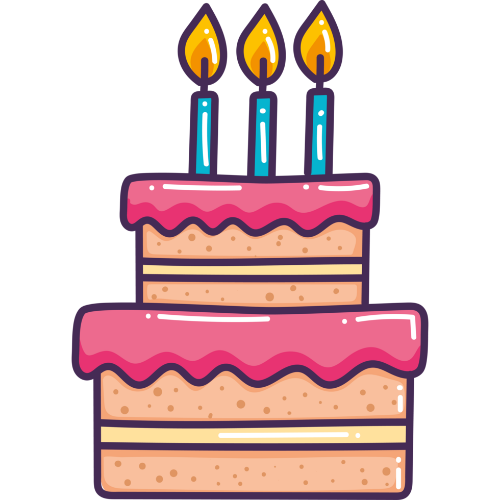 cake with three candles png