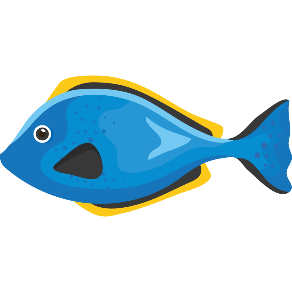 blå fisk sealife djur png