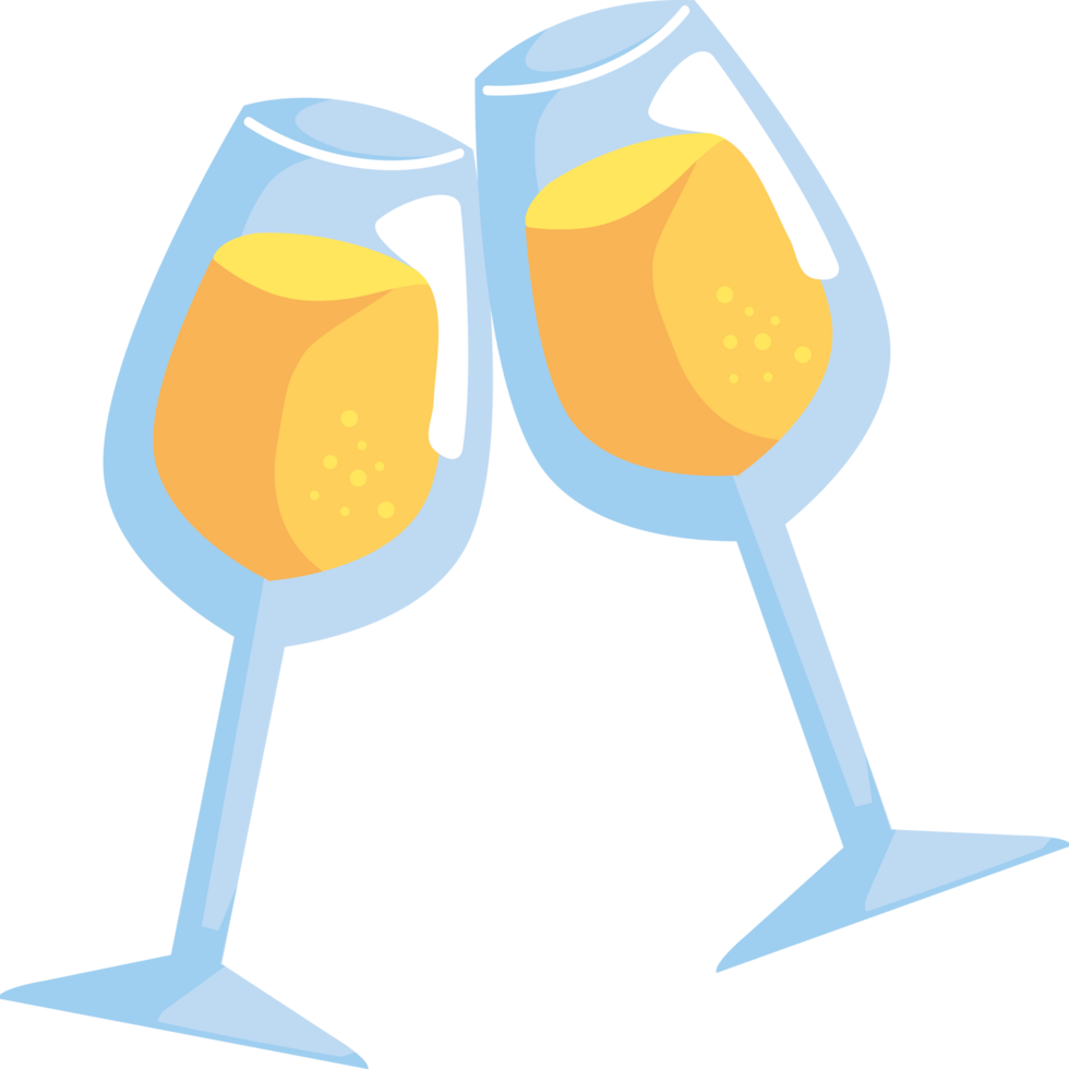 champagne cups toasting png
