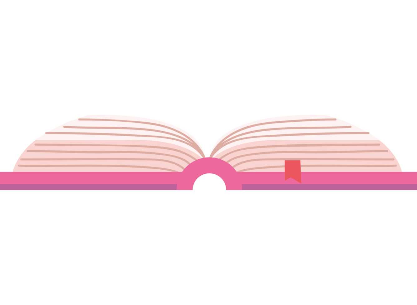 pink text book open png