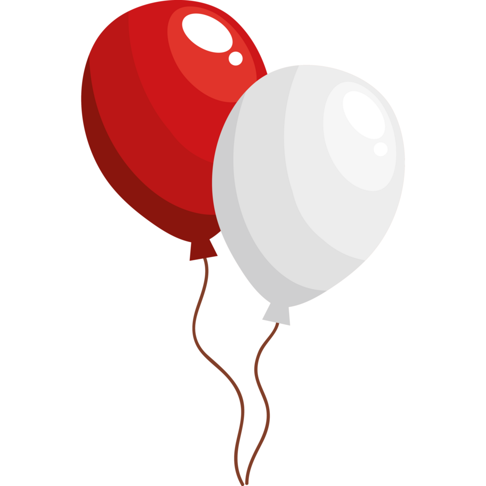 globos rojos y blancos helio 24096623 PNG