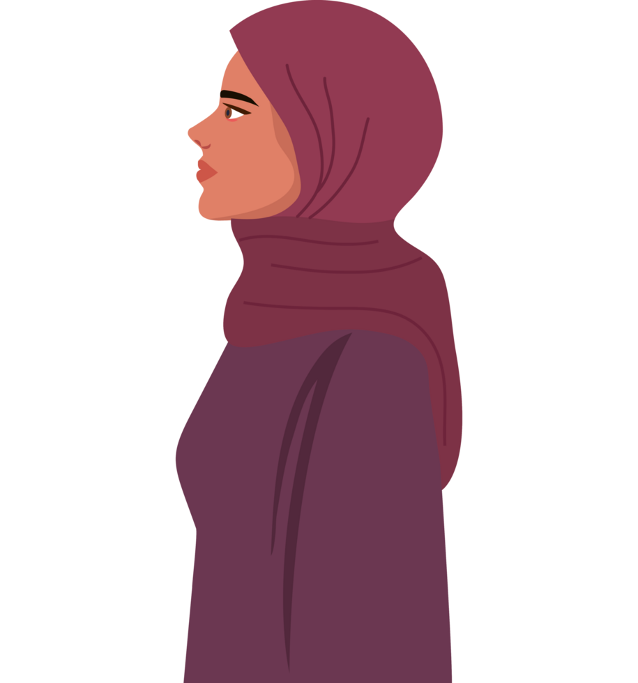 young iranian woman profile png