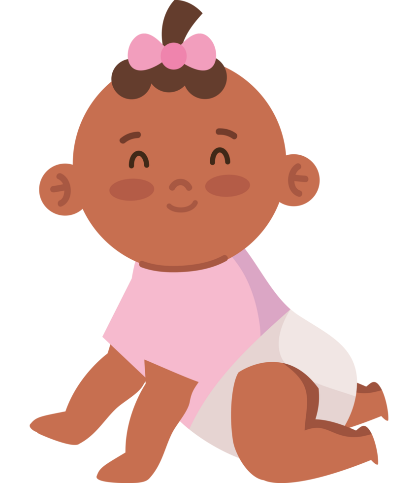 afro little girl baby png