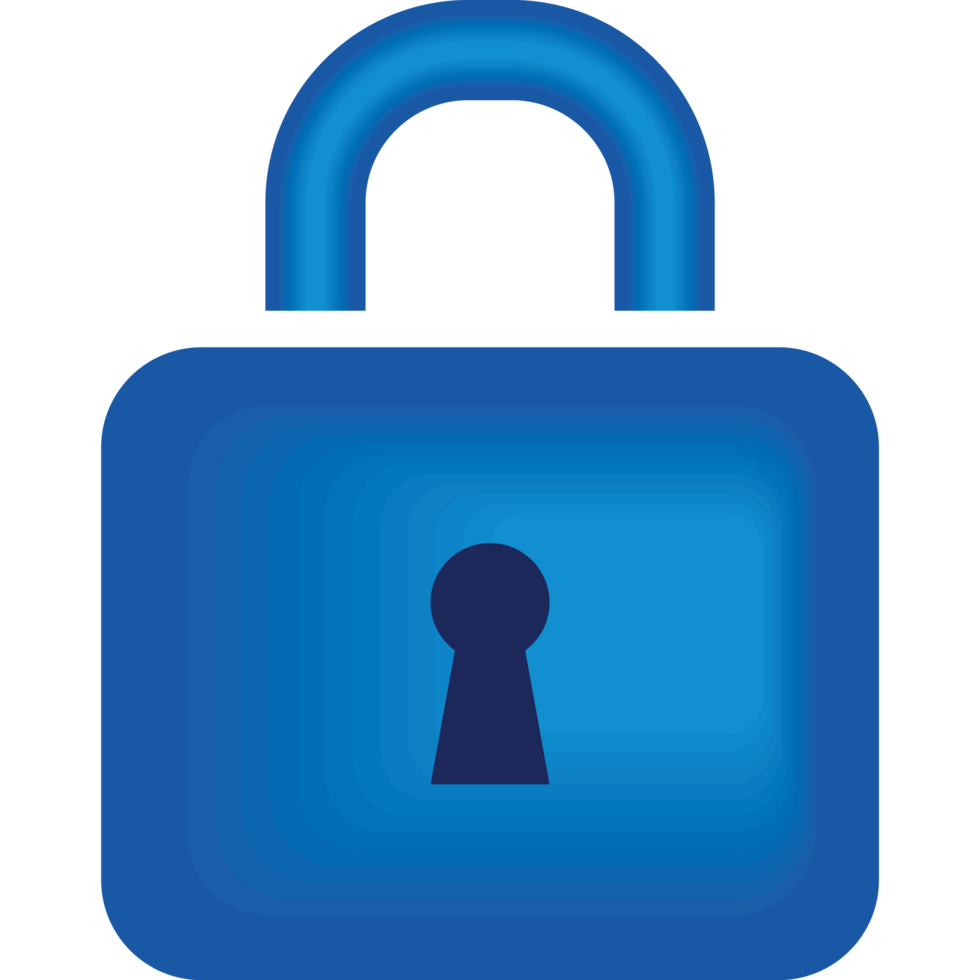 blue safe secure padlock 24096678 PNG