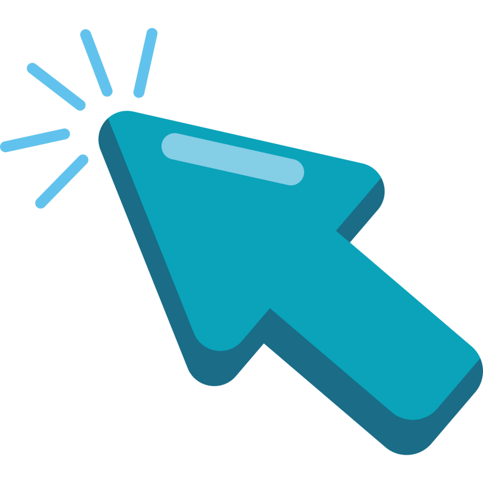blue arrow cursor png