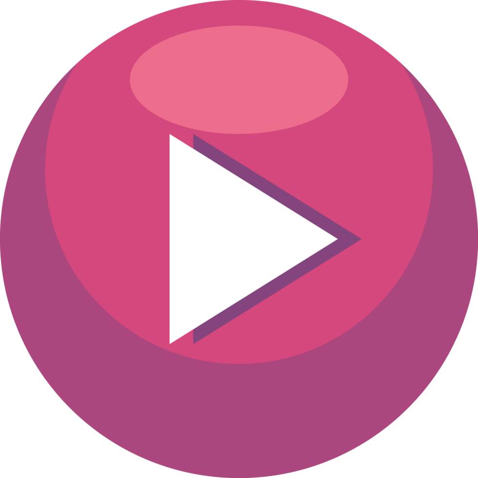 pink play button png