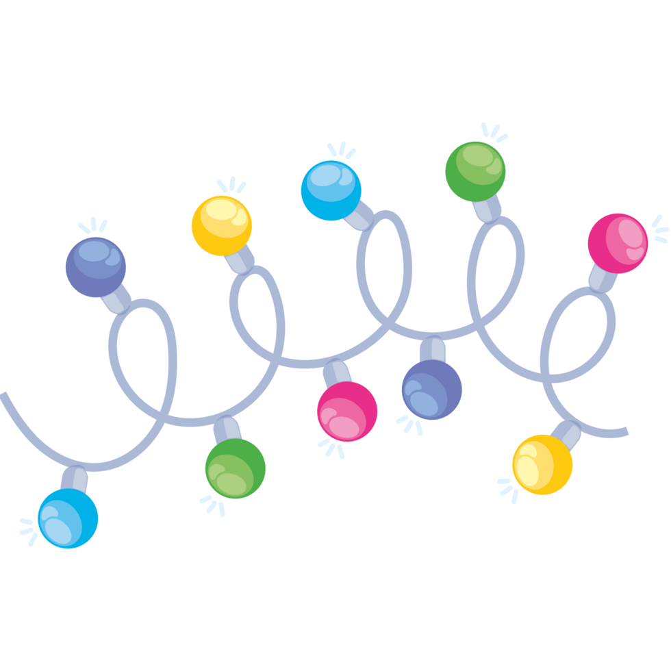 christmas celebration lights bulbs png