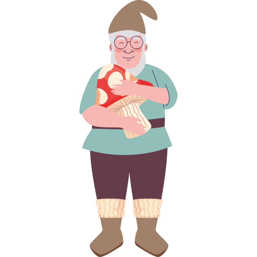 fairytale gnome with fungus png