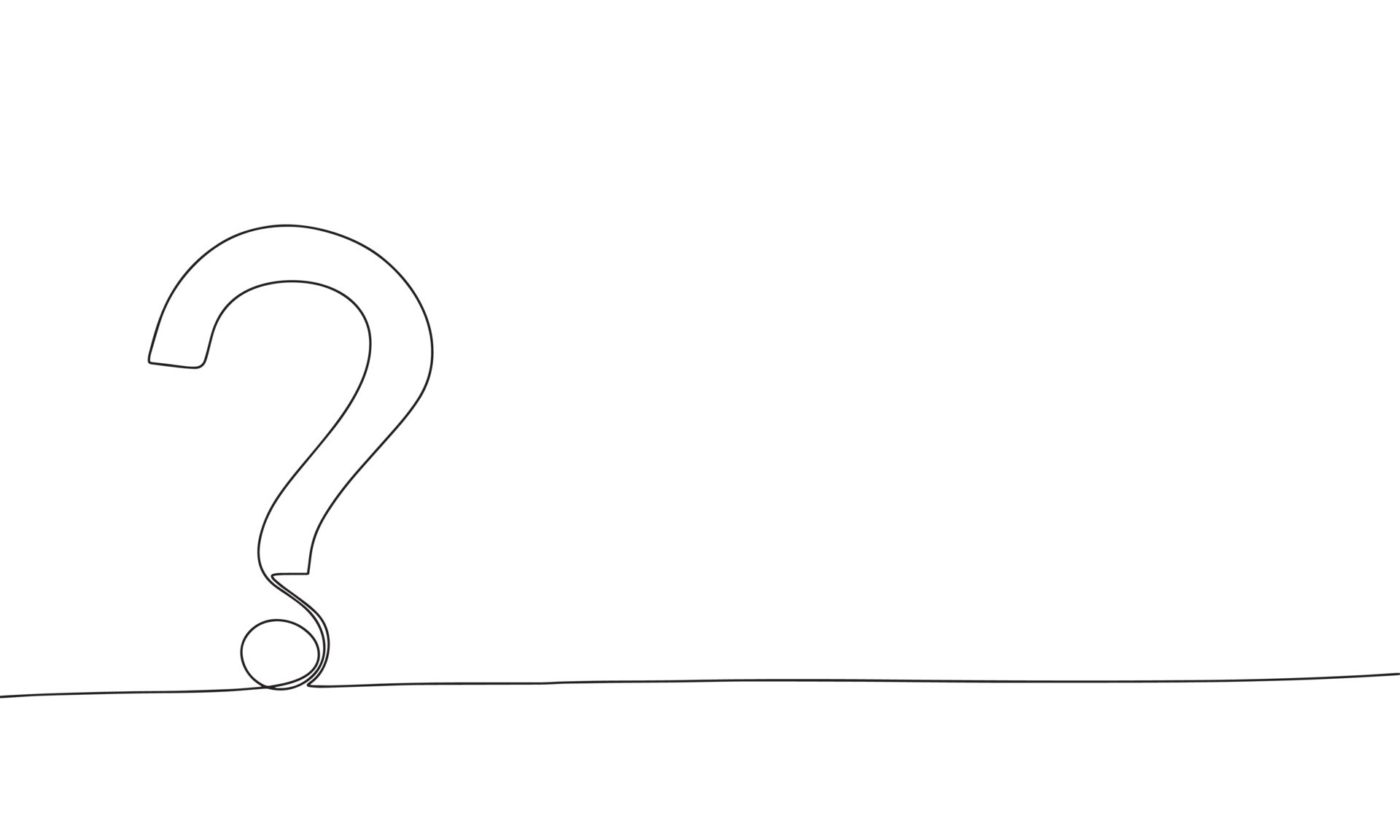 Question mark one line continuous. Line art question mark outline ...