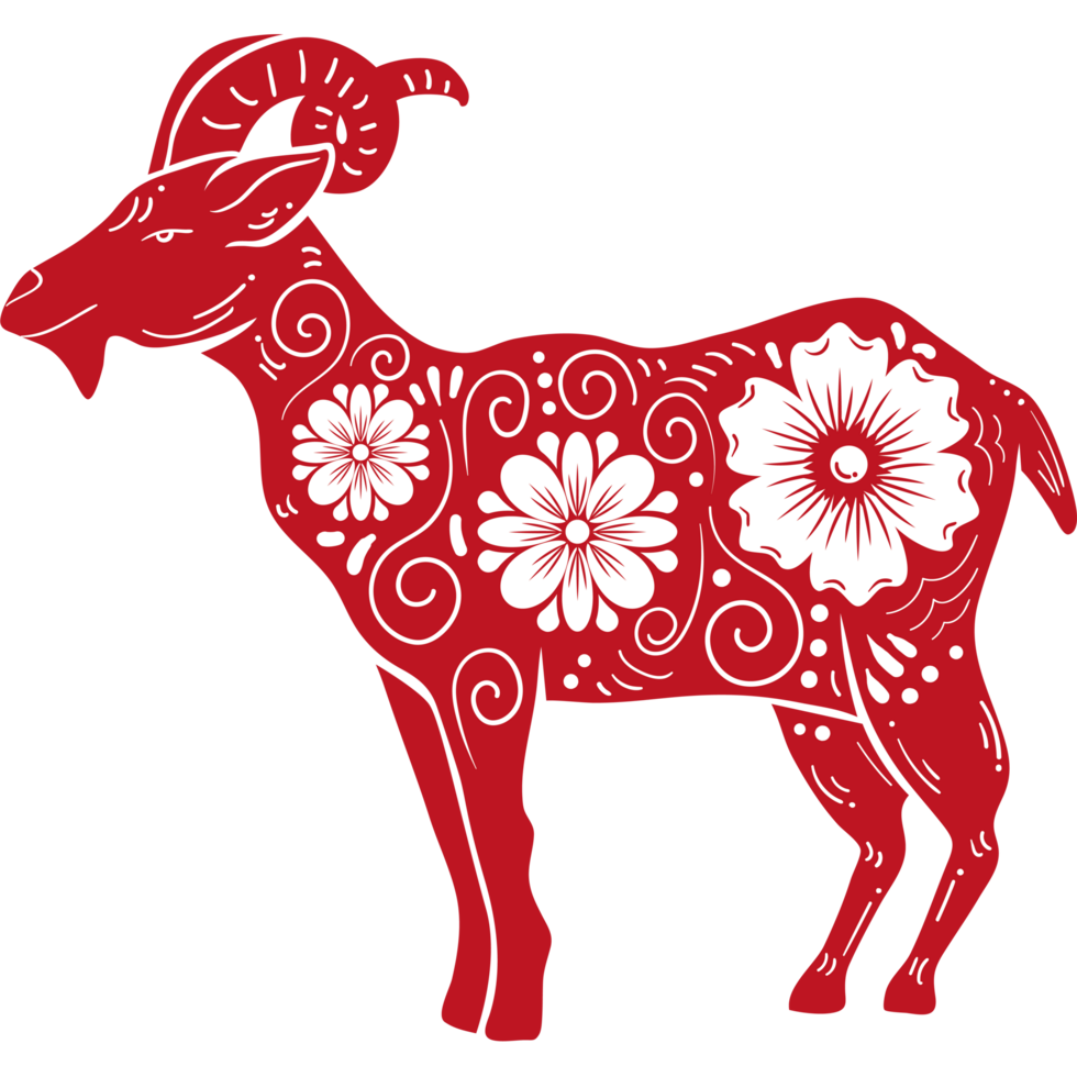animal de cabra del zodiaco chino png