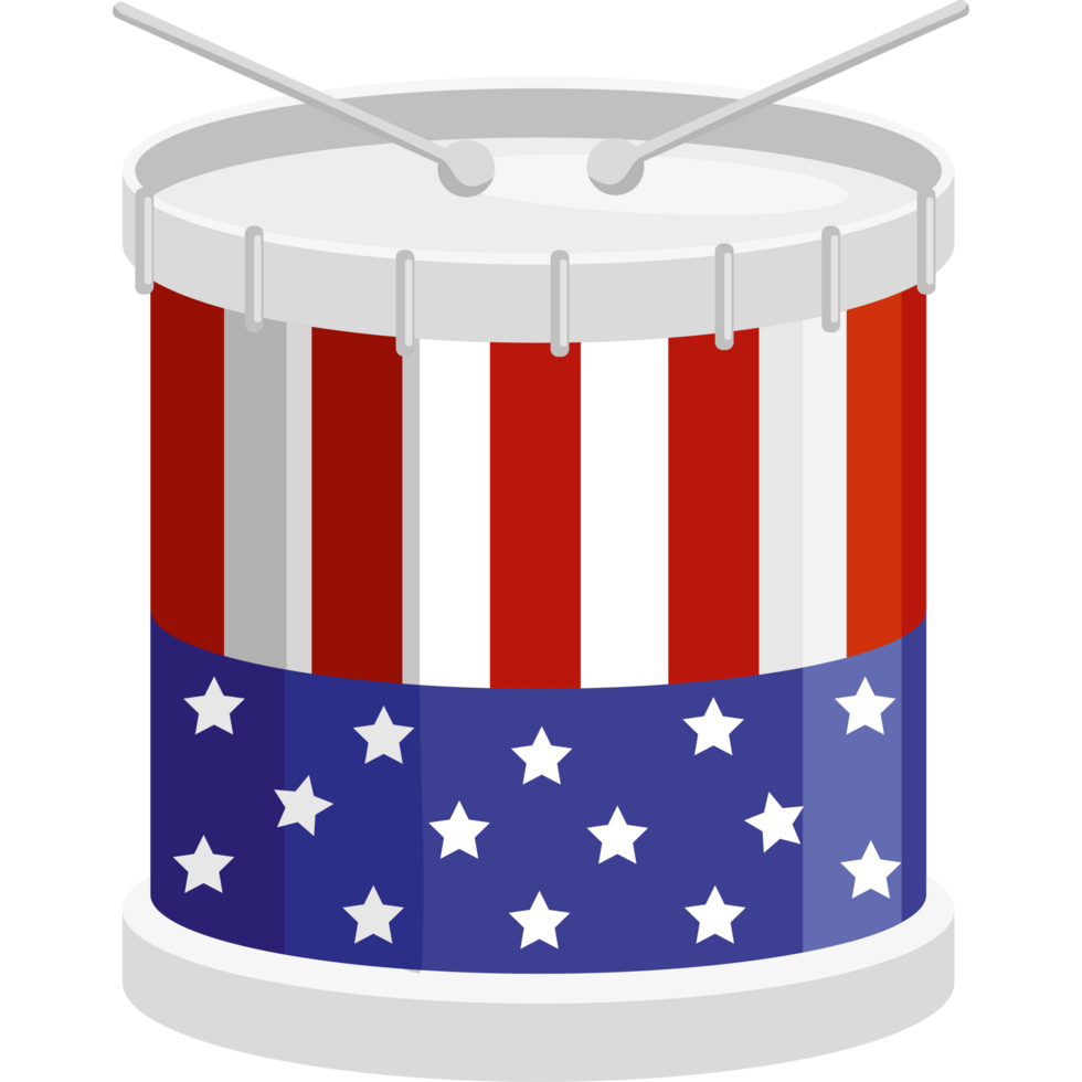 usa flag in drum png