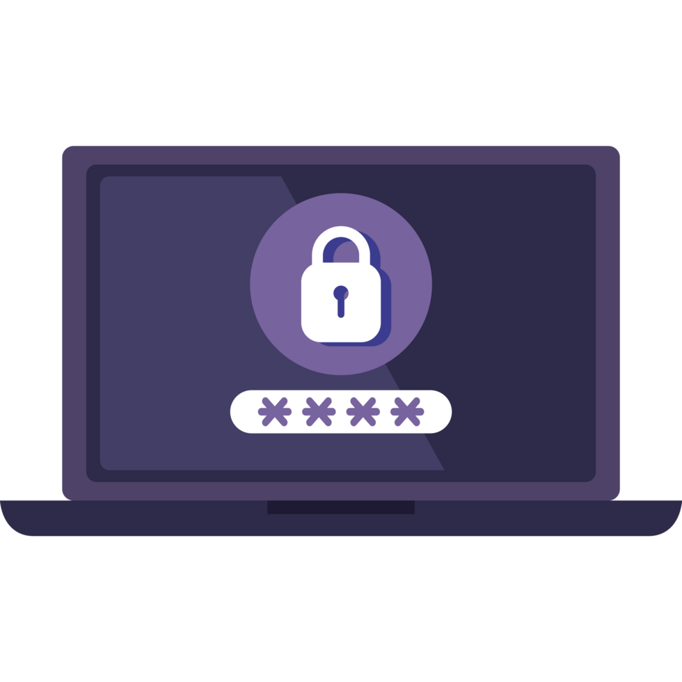laptop with password access png