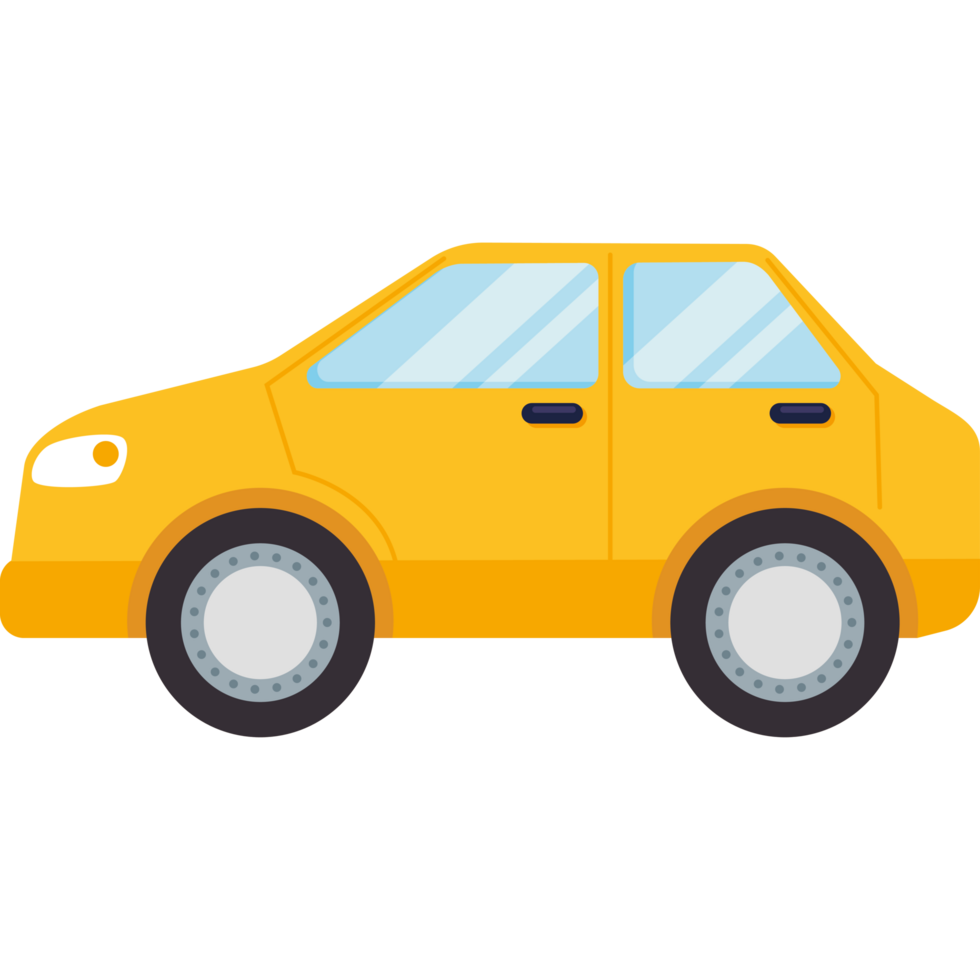 veículo carro amarelo png