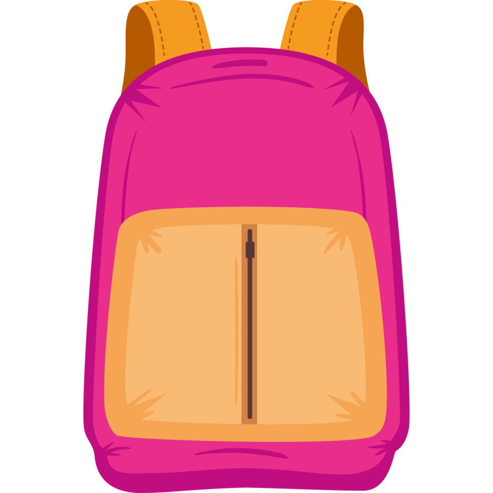 fucshia school bag equipment png
