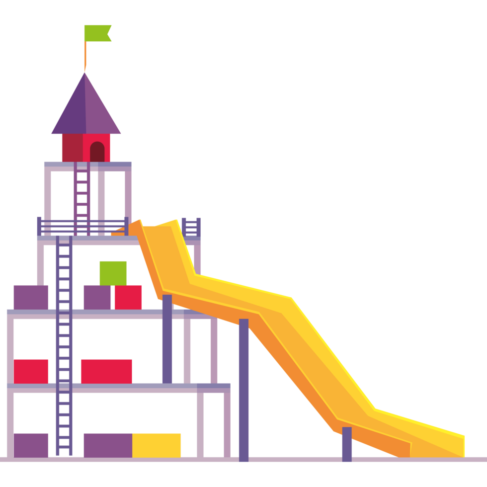 yellow playground slide png