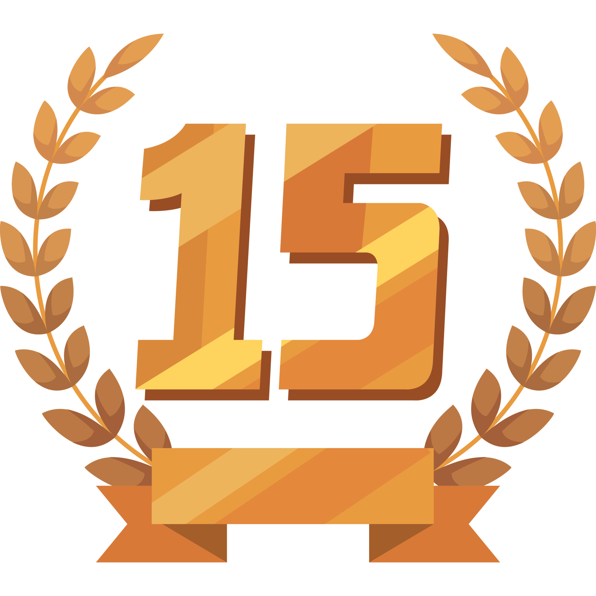 insignia de oro del decimoquinto aniversario 24096980 PNG