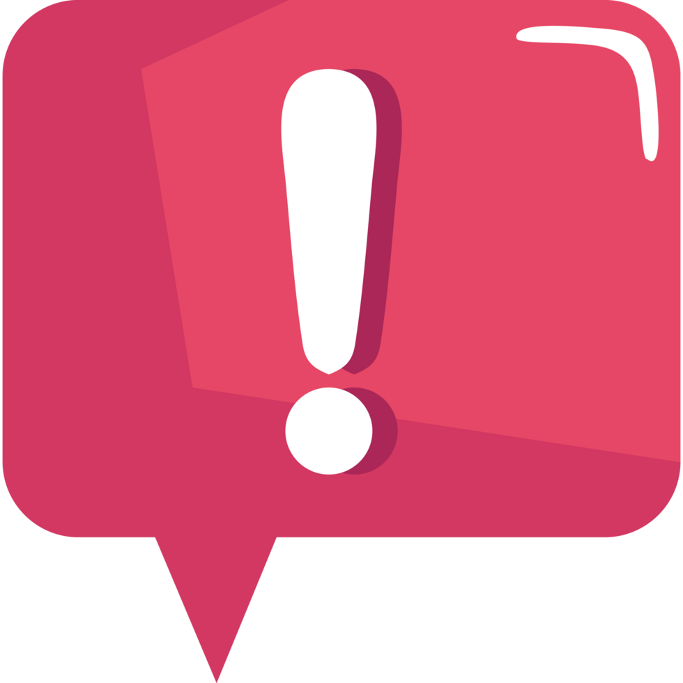 alert symbol in speech bubble png