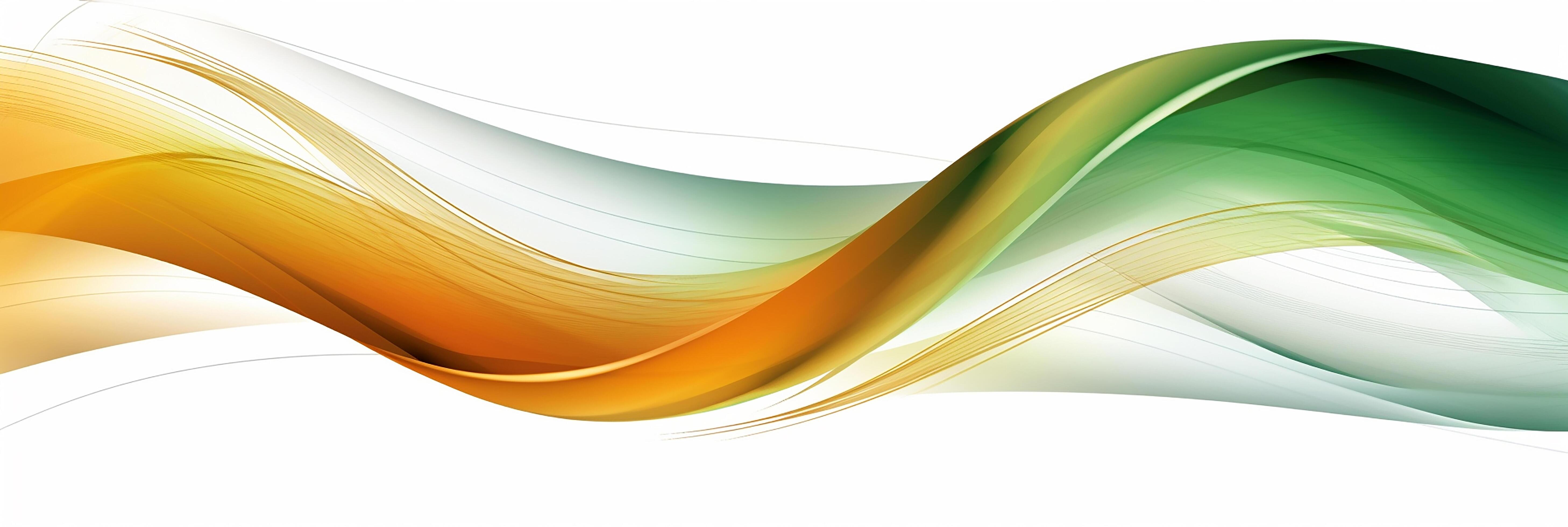 Abstract background, yellow and green waved lines for brochure, dynamic