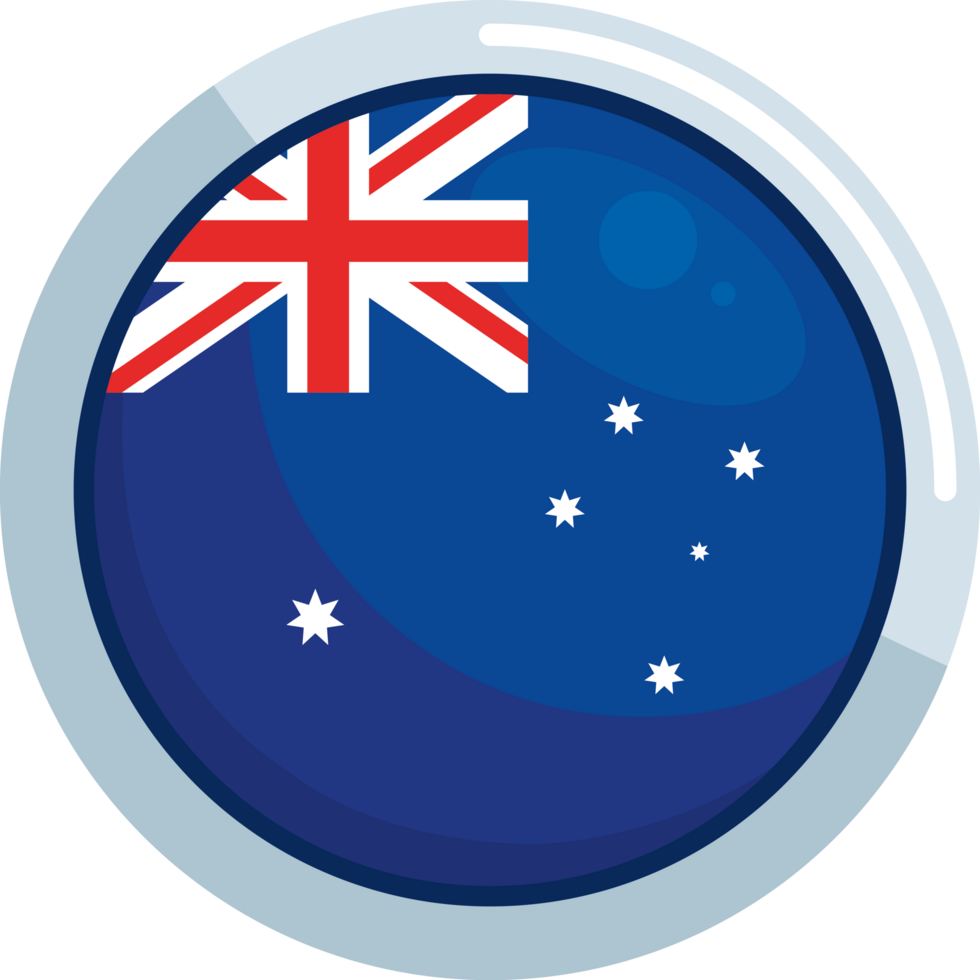 australian flag in button png
